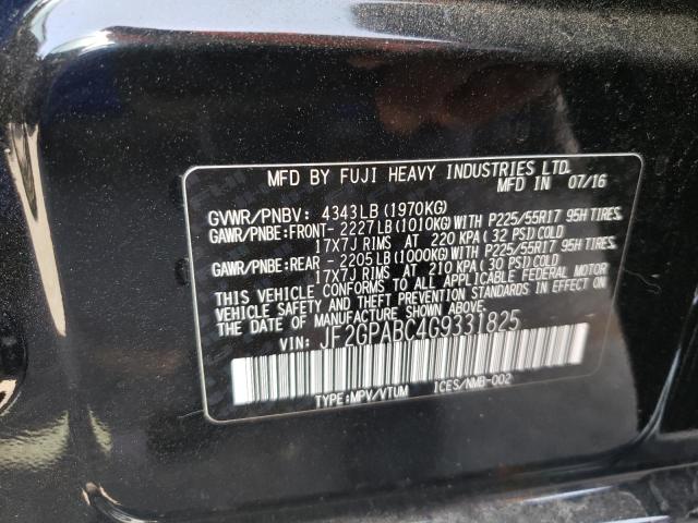 2016 SUBARU CROSSTREK JF2GPABC4G9331825