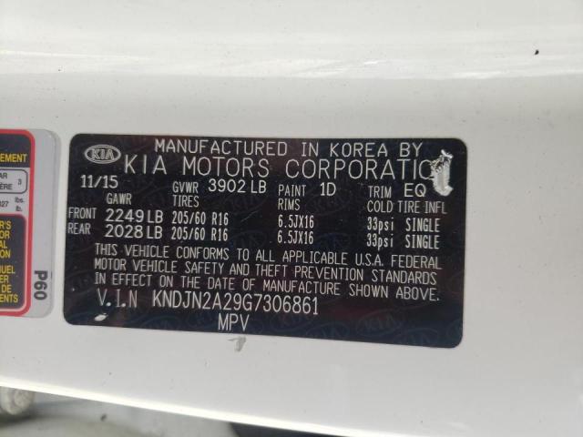 2016 KIA SOUL KNDJN2A29G7306861