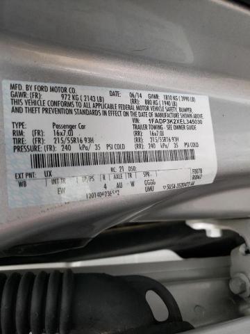 1FADP3K2XEL345030 Ford Focus Se 2014. Фото: 9