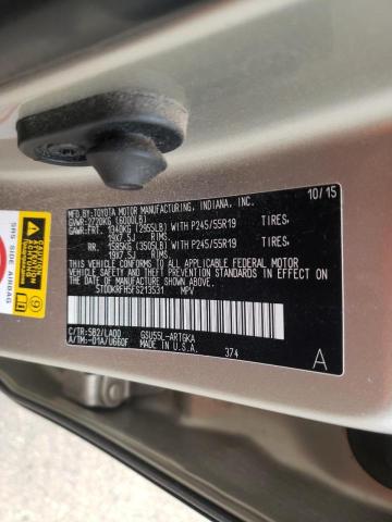 2015 TOYOTA HIGHLANDER 5TDDKRFH5FS213531