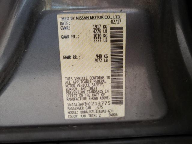 2017 NISSAN ALTIMA 2.5 1N4AL3AP3HC213775
