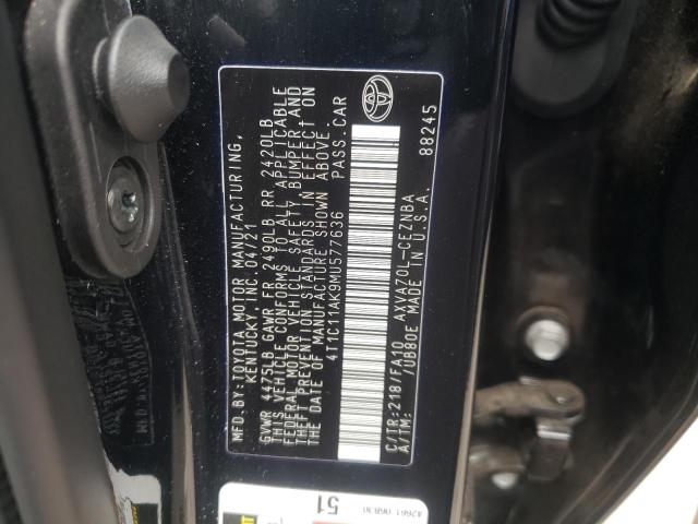 2021 TOYOTA CAMRY LE 4T1C11AK9MU577636