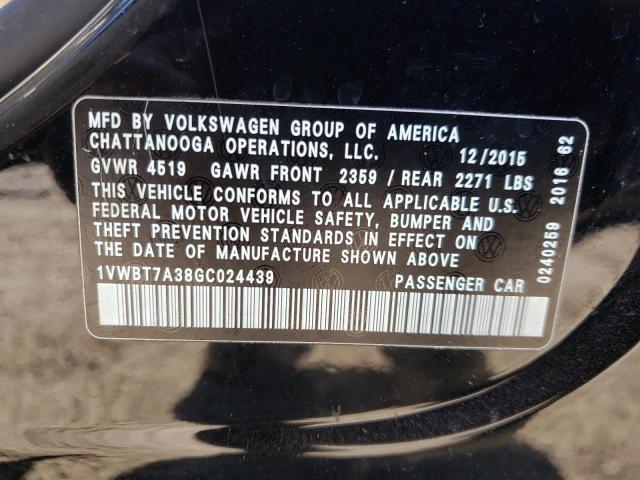 2016 VOLKSWAGEN PASSAT SE - 1VWBT7A38GC024439