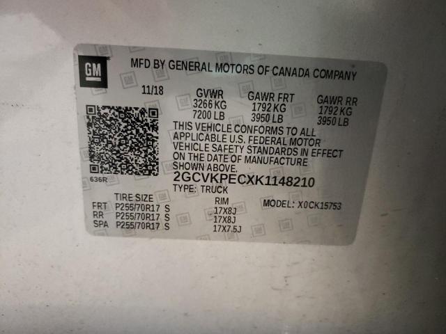 2019 CHEVROLET SILVERADO 2GCVKPECXK1148210
