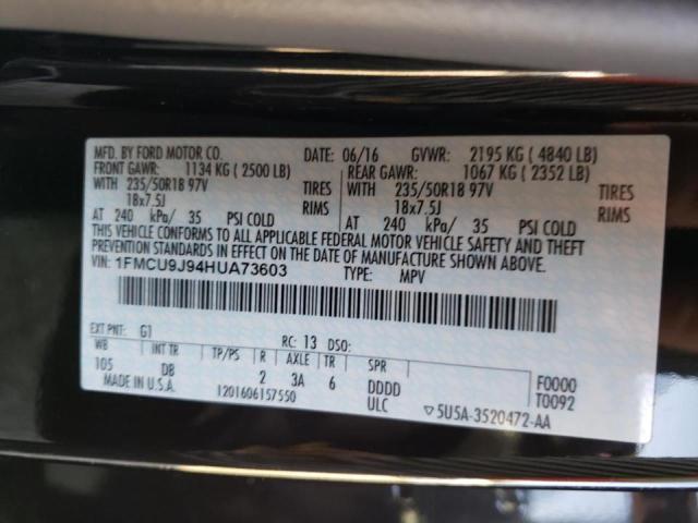 2017 FORD ESCAPE TIT 1FMCU9J94HUA73603