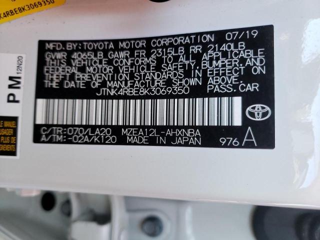 2019 TOYOTA COROLLA SE JTNK4RBE8K3069350