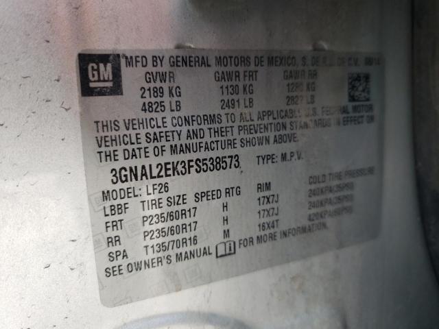 2015 CHEVROLET CAPTIVA LS 3GNAL2EK3FS538573
