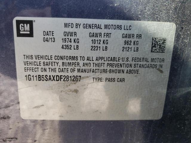 1G11B5SAXDF281267 Chevrolet Malibu Ls 2013. Фото: 9