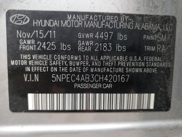 5NPEC4AB3CH420167 Hyundai Sonata Se 2012. Фото: 9