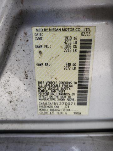 2015 NISSAN ALTIMA 2.5 1N4AL3AP3FC270071