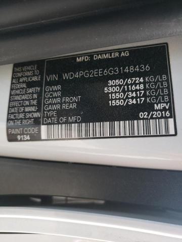 2016 MERCEDES-BENZ METRIS WD4PG2EE6G3148436