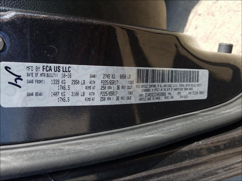 2017 DODGE GRAND CARA 2C4RDGEG7HR599989