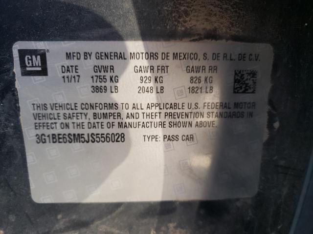 2018 CHEVROLET CRUZE LT 3G1BE6SM5JS556028