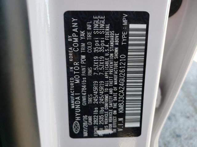 2016 HYUNDAI TUCSON LIM KM8J3CA24GU261210