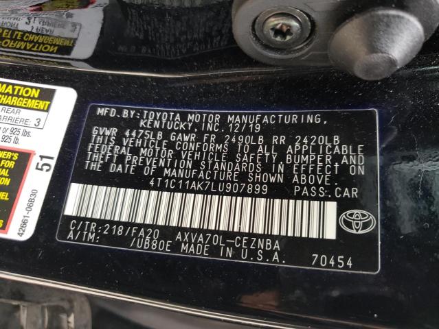 2020 TOYOTA CAMRY LE 4T1C11AK7LU907899