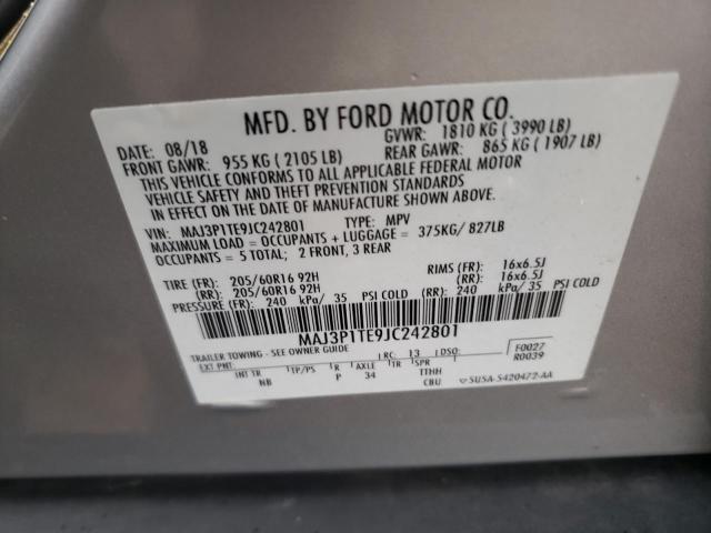 2018 FORD ECOSPORT MAJ3P1TE9JC242801
