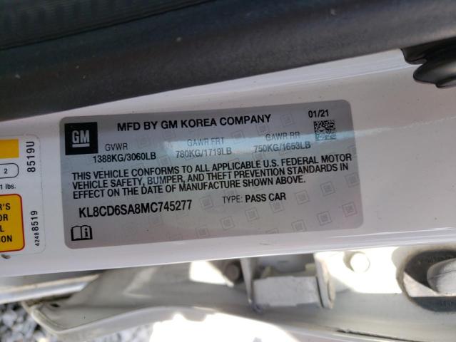 2021 CHEVROLET SPARK 1LT KL8CD6SA8MC745277