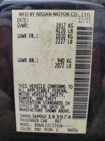 2016 NISSAN ALTIMA 2.5 1N4AL3AP0GC143974
