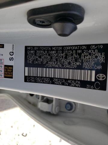 2020 TOYOTA COROLLA LE JTDEPRAE9LJ046229