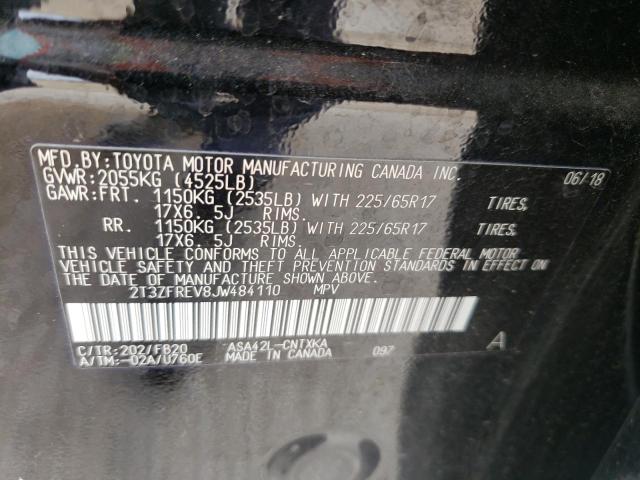 2018 TOYOTA RAV4 LE 2T3ZFREV8JW484110