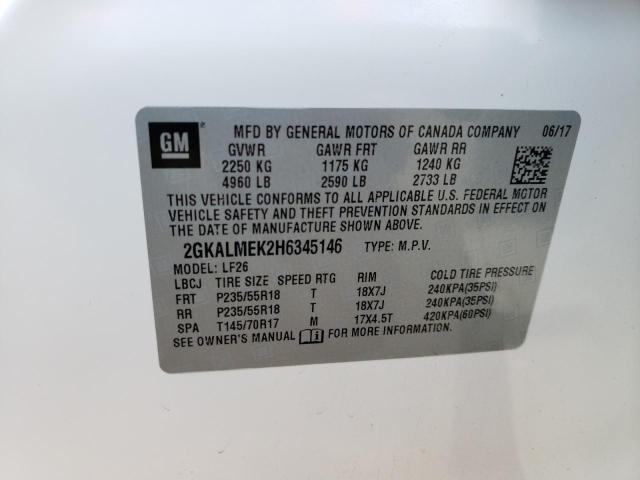 2017 GMC TERRAIN SL 2GKALMEK2H6345146