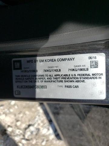 2015 CHEVROLET SPARK 1LT KL8CD6S94FC803653