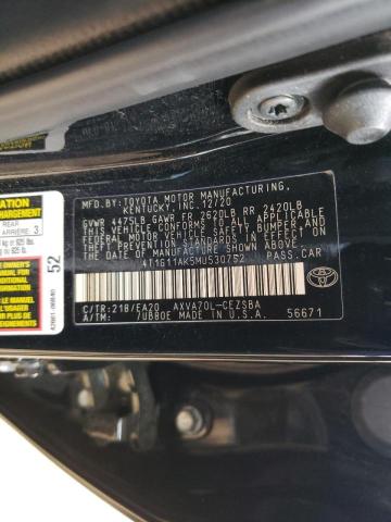2021 TOYOTA CAMRY SE 4T1G11AK5MU530752