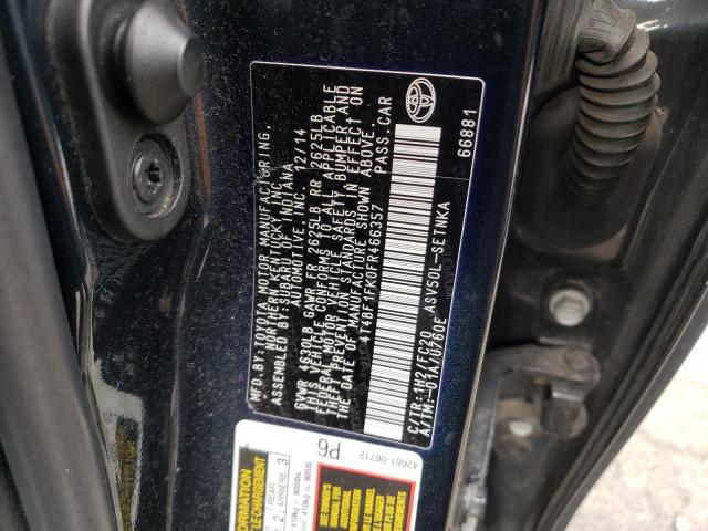 2015 TOYOTA CAMRY LE 4T4BF1FK0FR466357