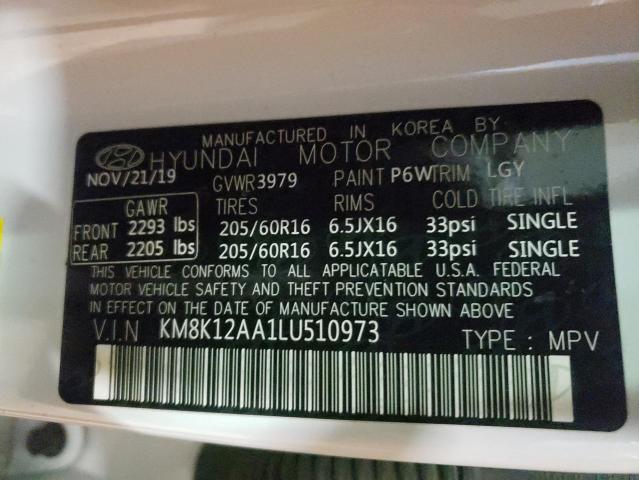 2020 HYUNDAI KONA SE KM8K12AA1LU510973