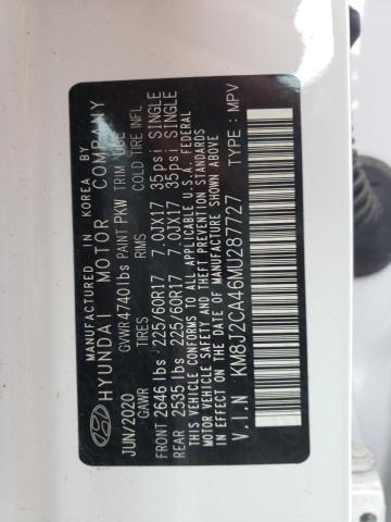 2021 HYUNDAI TUCSON SE KM8J2CA46MU287727