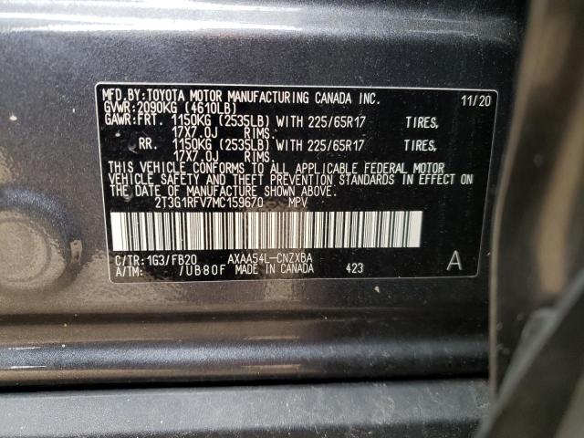 2021 TOYOTA RAV4 LE 2T3G1RFV7MC159670