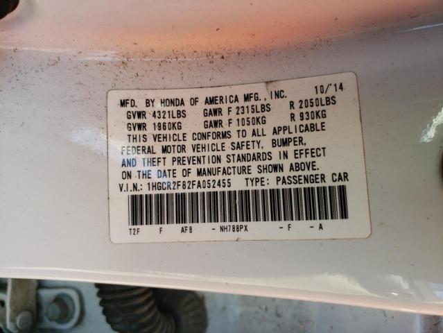 2015 HONDA ACCORD EXL 1HGCR2F82FA052455