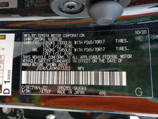 2021 TOYOTA 4RUNNER VE JTEHU5JR0M5873303