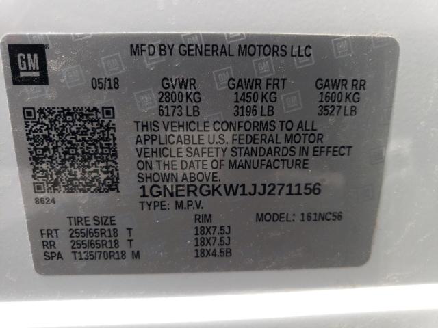2018 CHEVROLET TRAVERSE L 1GNERGKW1JJ271156