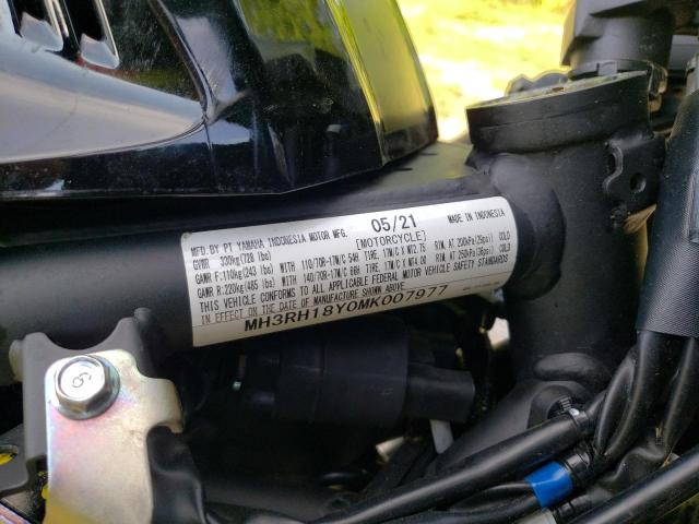 2021 YAMAHA YZFR3 A MH3RH18Y0MK007977