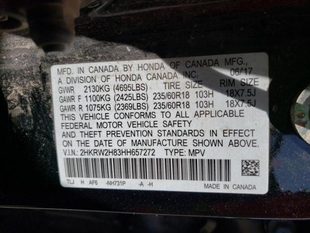 2017 HONDA CR-V EXL 2HKRW2H83HH657272