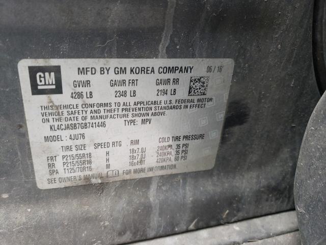 2016 BUICK ENCORE KL4CJASB7GB741446