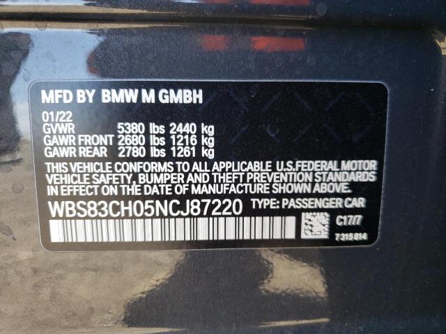 2022 BMW M5 WBS83CH05NCJ87220