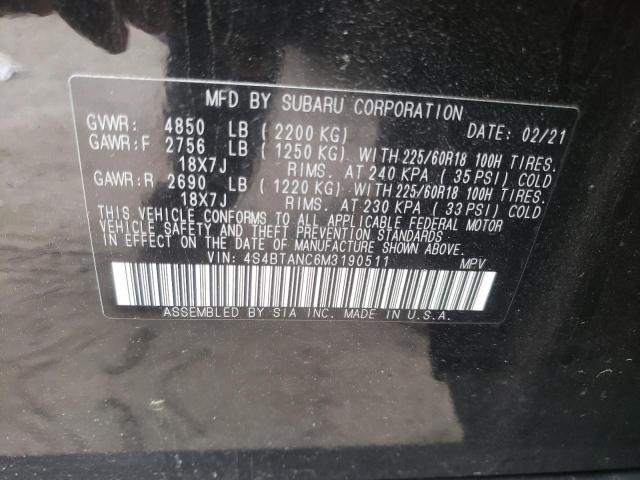 2021 SUBARU OUTBACK LI 4S4BTANC6M3190511