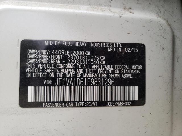 2015 SUBARU WRX PREMIU JF1VA1D61F9831296