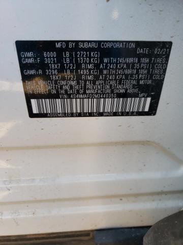 2021 SUBARU ASCENT 4S4WMAFD2M3440350