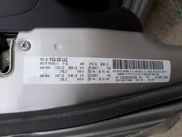 2016 DODGE GRAND CARA 2C4RDGBG2GR347666