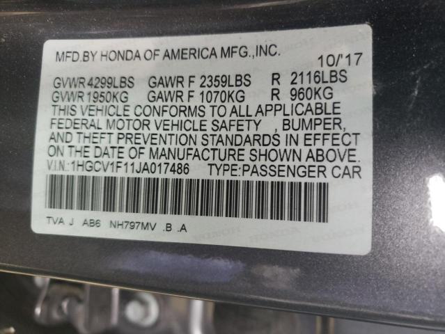 2018 HONDA ACCORD LX 1HGCV1F11JA017486