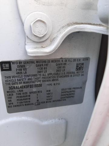 2015 CHEVROLET CAPTIVA LT 3GNAL4EK9FS518338