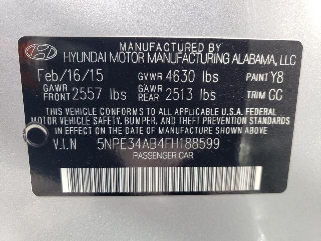 2015 HYUNDAI SONATA SPO 5NPE34AB4FH188599