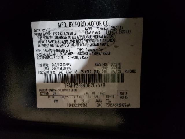 1FAHP2F84DG207579 Ford Taurus Lim 2013. Фото: 9