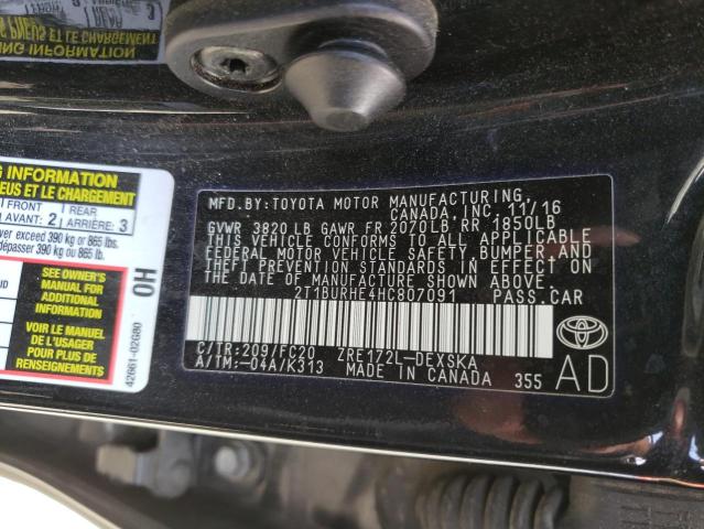 2017 TOYOTA COROLLA L 2T1BURHE4HC807091
