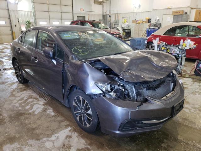 Salvage cars for sale from Copart Columbia, MO: 2015 Honda Civic EX