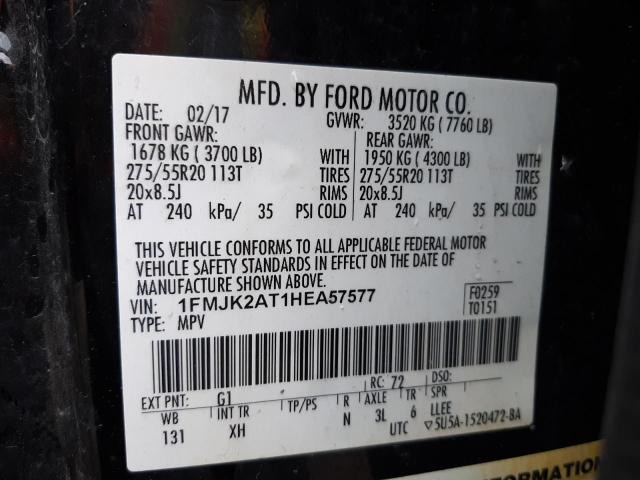 2017 FORD EXPEDITION 1FMJK2AT1HEA57577
