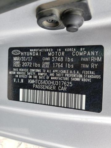 2017 HYUNDAI VELOSTER KMHTC6AD0HU317625